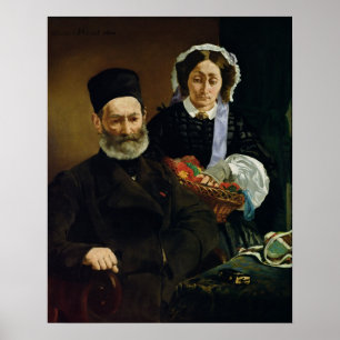 Manet   Porträtt i M och Mme Auguste Manet Poster