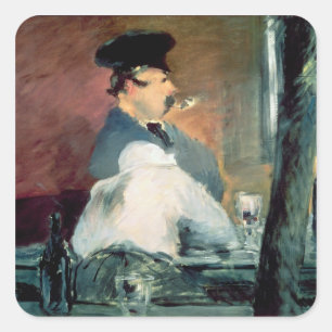 Manet Pub, 1878-79 Fyrkantigt Klistermärke
