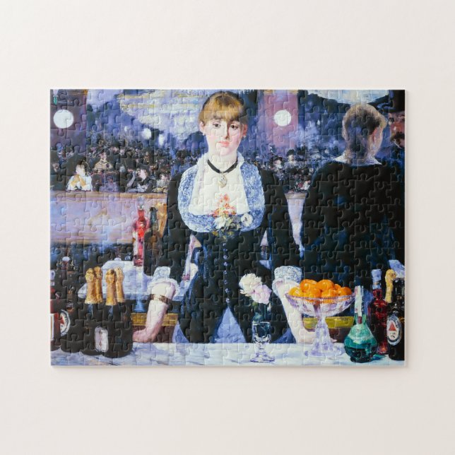 Manet Pub vid Folies Bergere Puzzle Pussel (Horisontell)