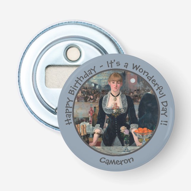 Manet Pub vid insamlingen av Folies-Bergère Party Flasköppnare (Framsidan)