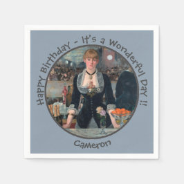 Manet Pub vid insamlingen av Folies-Bergère Party Pappersservett