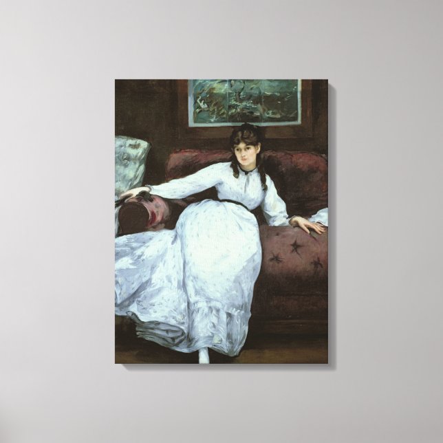 Manet | Resten porträtt, Berthe Morisot Canvastryck (Framsida)