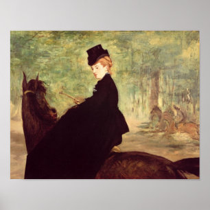 Manet skicklig ryttarinna, 1875 poster