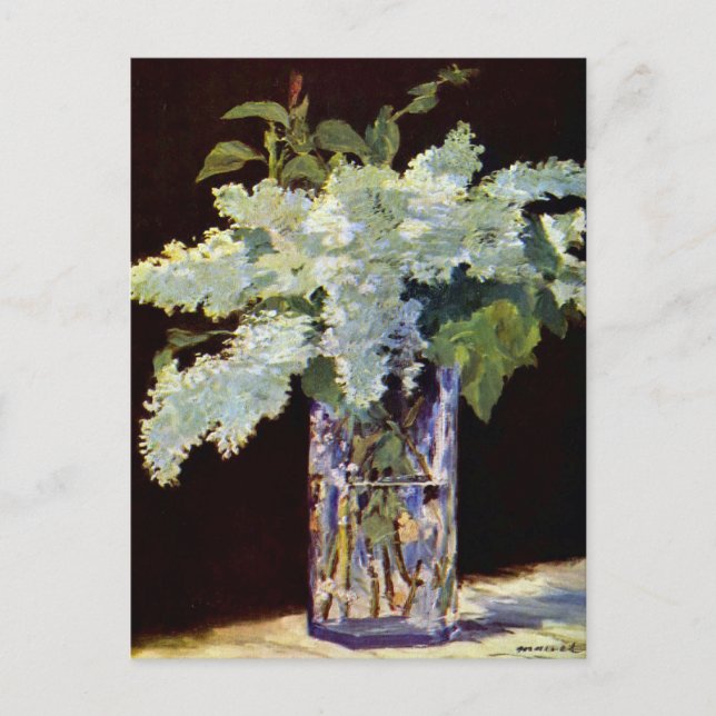 Manet still Life White Lilacs Vykort (Framsida)