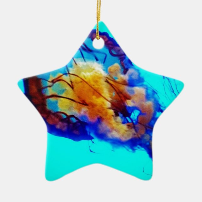 Manet/Stillahavs- havsnässla/, Julgransprydnad Keramik (Framsidan)