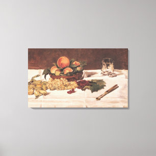 Manet stilleben: Frukt på ett bord, 1864 Canvastryck