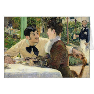 Manet trädgården av Pere Lathuille, 1879 Hälsningskort