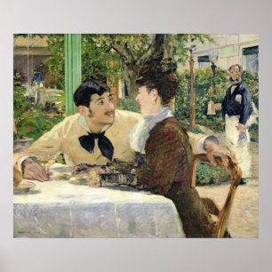 Manet trädgården av Pere Lathuille, 1879 Poster