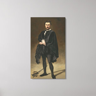 Manet Tragedianskådespelaren (Rouviere som Canvastryck