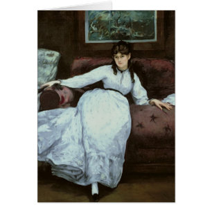 Manet vila, porträtt av Berthe Morisot Hälsningskort
