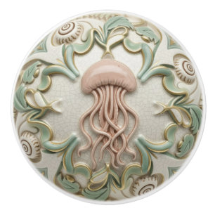 Maneter Fals Relief Hav Ocean Kräm Guld & Grön Knopp