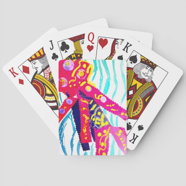 Maneter färgrik sommar  casinokort (Baksidan)