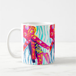 Maneter färgrik sommar kaffemugg