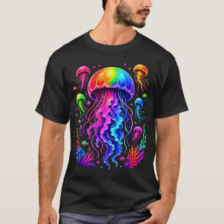 Maneter Hav Djur Scuba Dykning Regnbåge Maneter T Shirt