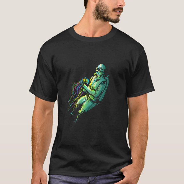 Maneter Undervattens För Dykare Djuphavs Spa T Shirt (Framsida)