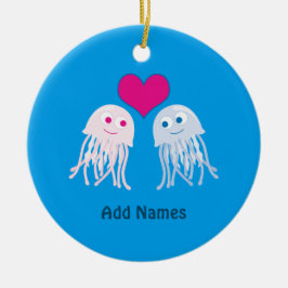 Maneternas kärlek julgransprydnad keramik