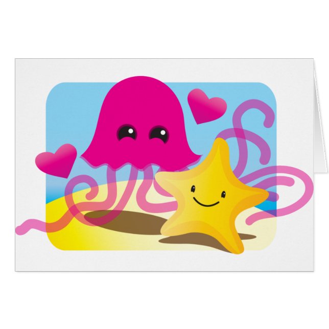 Manetkärlek Hälsningskort (Framsidan Horizontal)