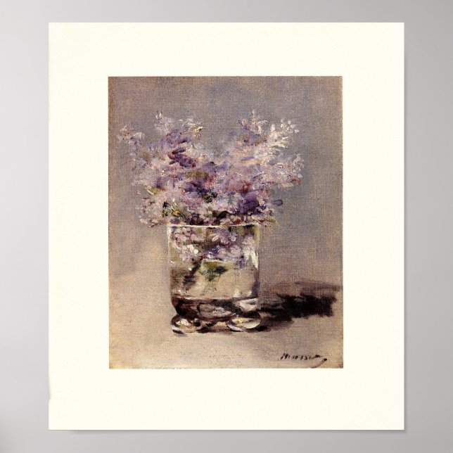 Manets Lilacs i ett glas Poster (Framsidan)