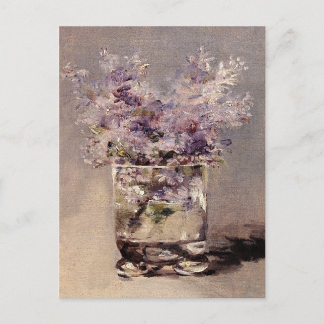 Manets Lilacs i ett glas Vykort (Framsida)