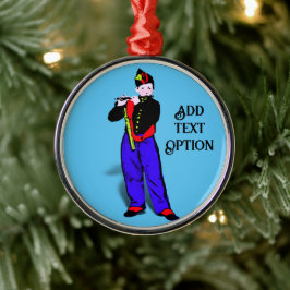 Manets lilla flutist julgransprydnad metall