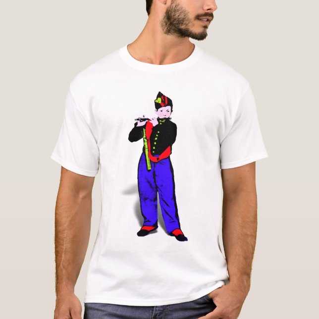 Manets lilla flutistpoppart tee shirt (Framsida)
