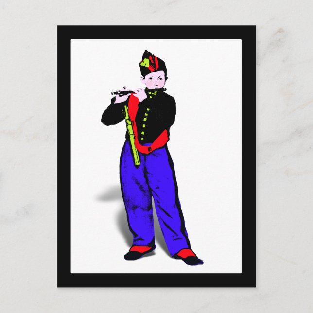 Manets Little Flutist ala Vykort (Framsida)
