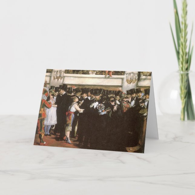 Manets Mask Boll vid Opera Helgkort (Framsida)