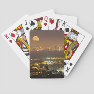 Måneuppgång över San Diegos skyline Casinokort