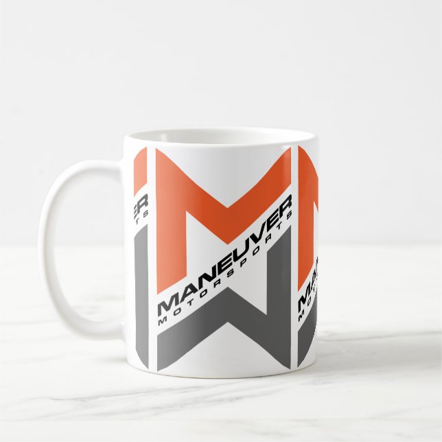 ManeuverMotorsports vitmugg Kaffemugg (Vänster)