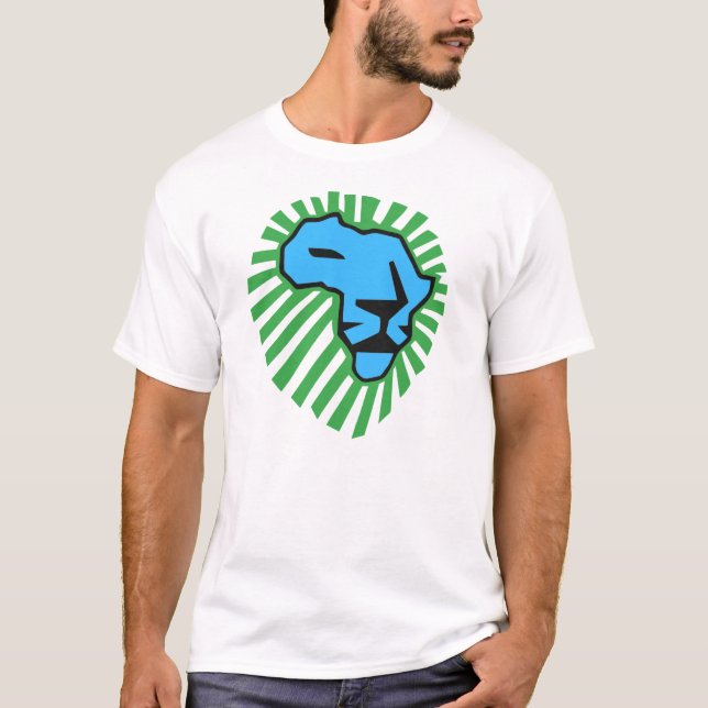 ManeWaka Waka för blått lejon grön skjorta T Shirt (Framsida)