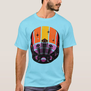 Månfas Ädelsten Stjärnor Solnedgång T Shirt