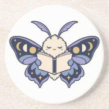 Månfas Moth Läsbok Coaster