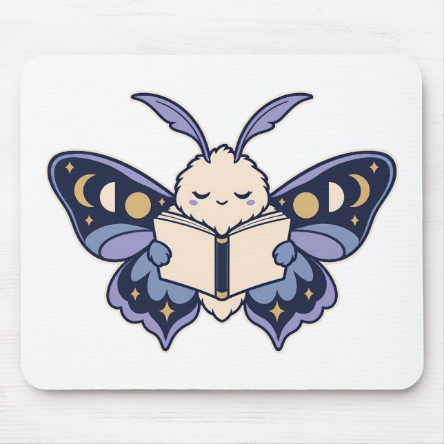 Månfas Moth Läsbok Musmatta (Framsidan)
