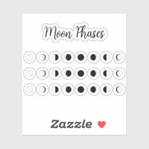 Månfas Tracker Lunar Cykler Mini Bujo Planner Klistermärken