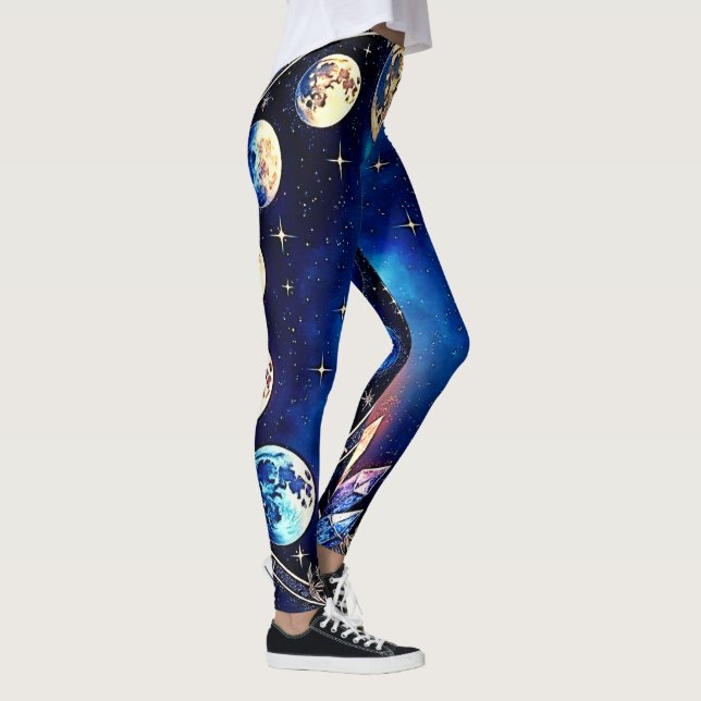 Månfaser Crystal Cosmos Leggings (Höger)
