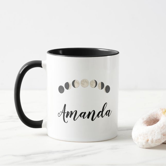 Månfaser Enkla Eleganta Mugg (Med munk)