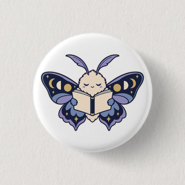 Månfaser Moth Läsbok Knapp (Framsida)