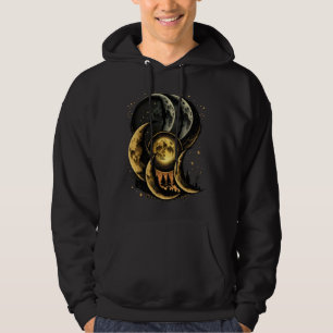 Månfaser Rymden Lunar Cykl Lunar Cykler Astronomi Hoodie