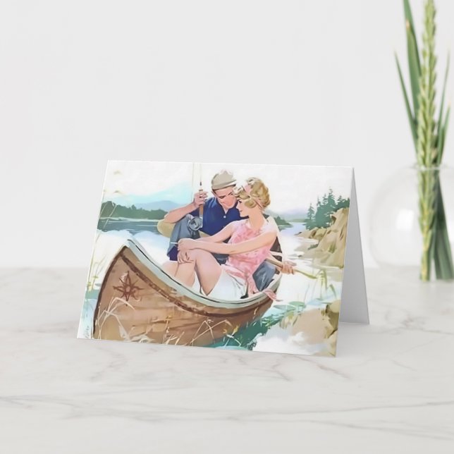 Manfiske med hans flickvän kort (Framsida)