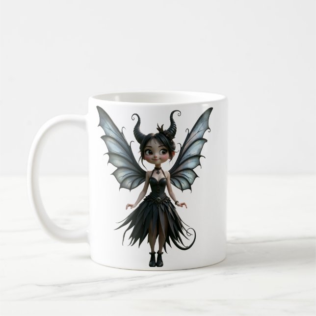 Månfödd Liten Skugga, den söta gotiska feen Kaffemugg (Vänster)