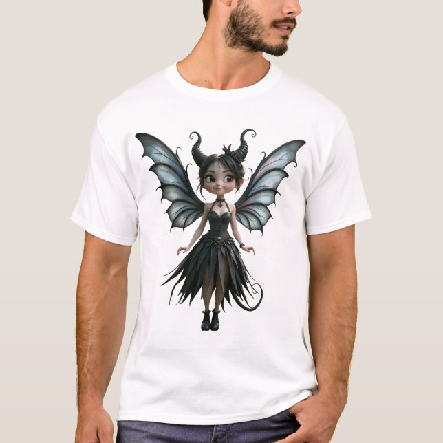 Månfödd Liten Skugga, den söta gotiska feen T Shirt (Framsida)