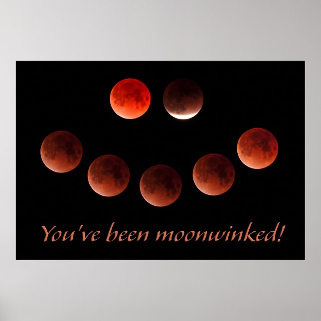 Månförmörkelse Mars 2026 Moonwinked Poster (Framsidan)