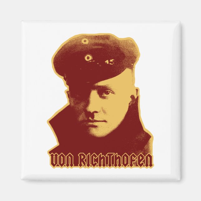 Manfred Von Richthofen - färg Magnet (Framsidan)