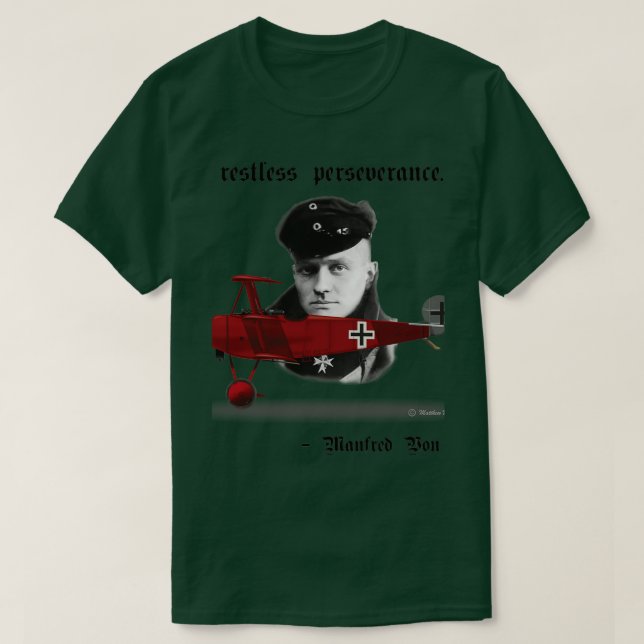 Manfred Von Richthofen Red Baron Quote  T Shirt (Design framsida)