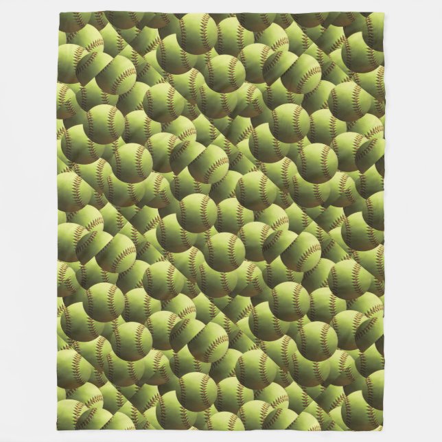 Mång- diamant för gul softball fleecefilt (Framsidan)