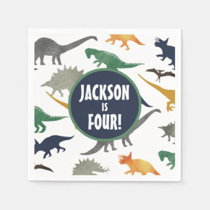 Mång- Dinosaurpartyservetter Pappersservett