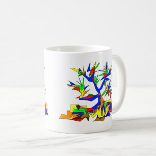 mång--färg träd kaffemugg