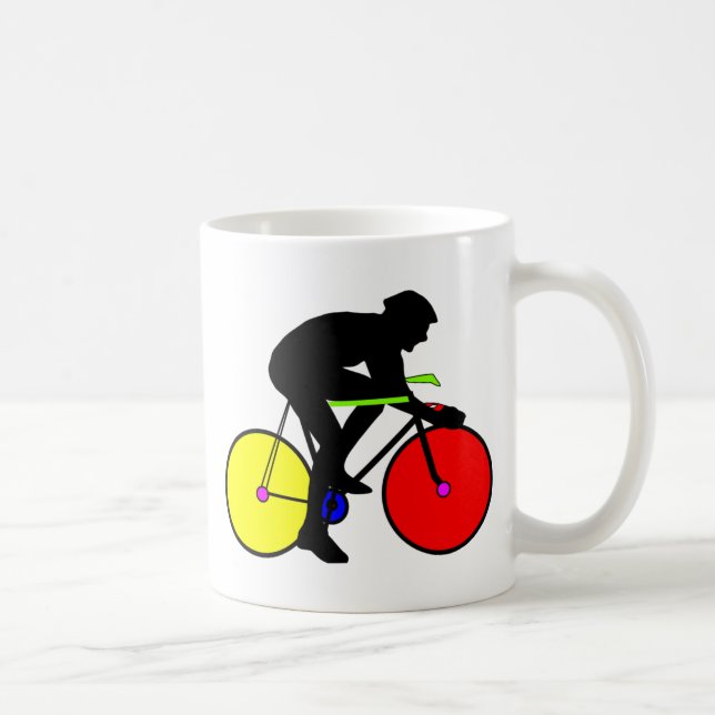 Mång- färgad cykelcykel kaffemugg (Höger)