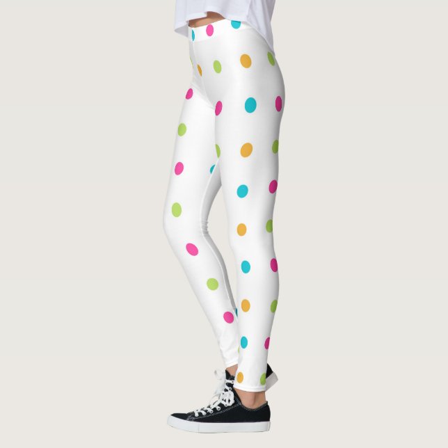 Mång--Färgad polka dots Leggings (Vänster)