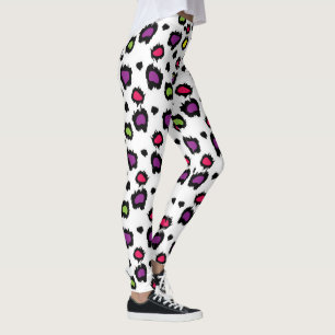 Mång--Färgade Leopardtryck/Leggins Leggings